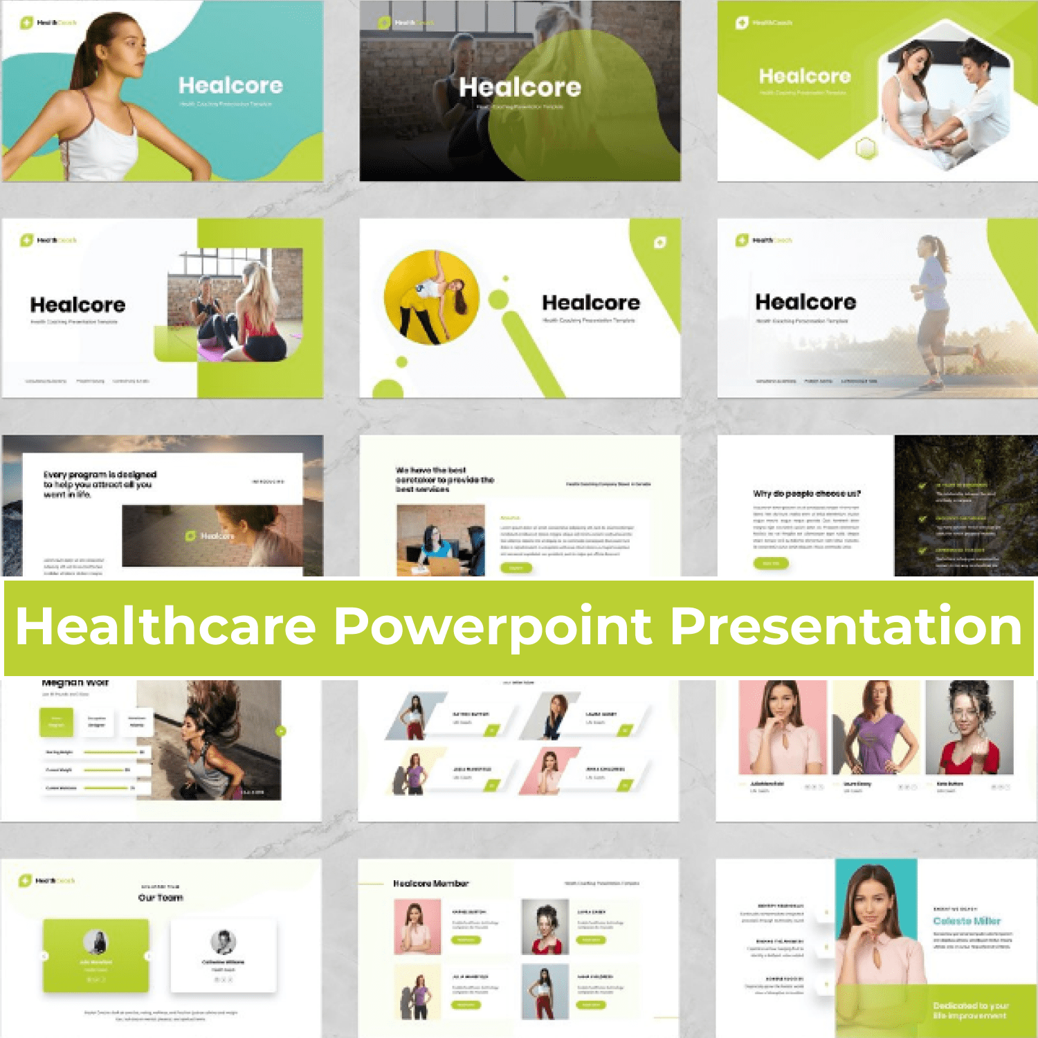 Healthcare Powerpoint Presentation cover image.