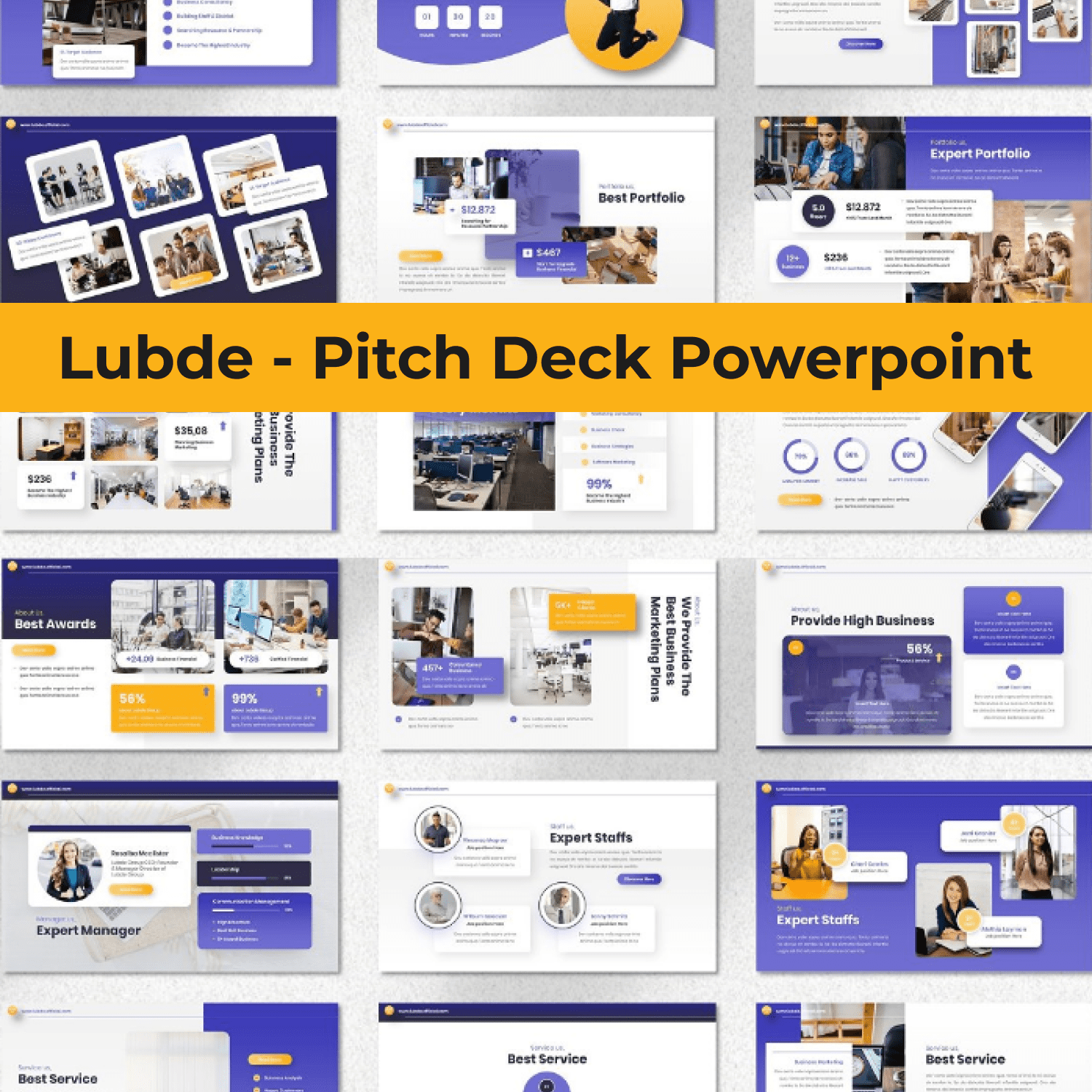 Lubde - Pitch Deck Powerpoint cover image.