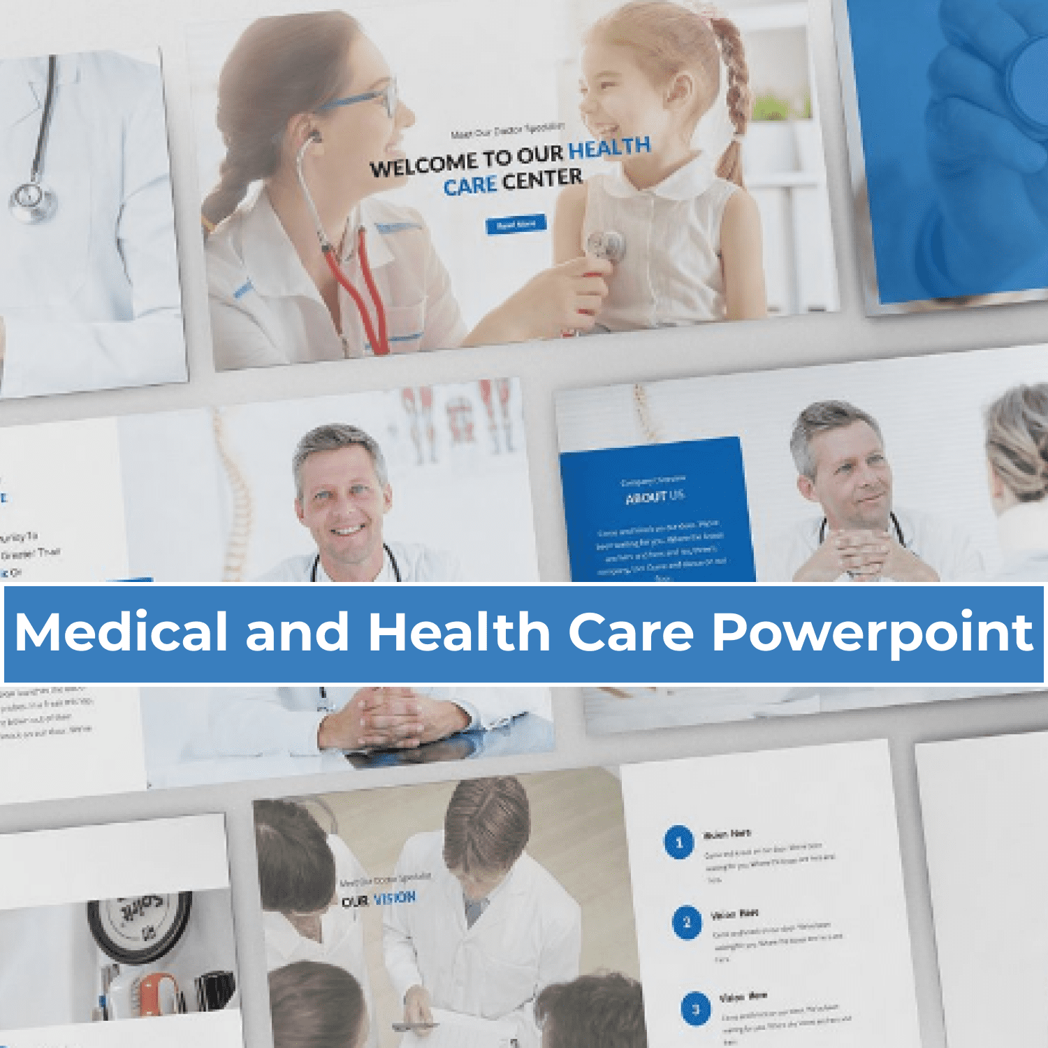 Medical and Health Care Powerpoint cover image.