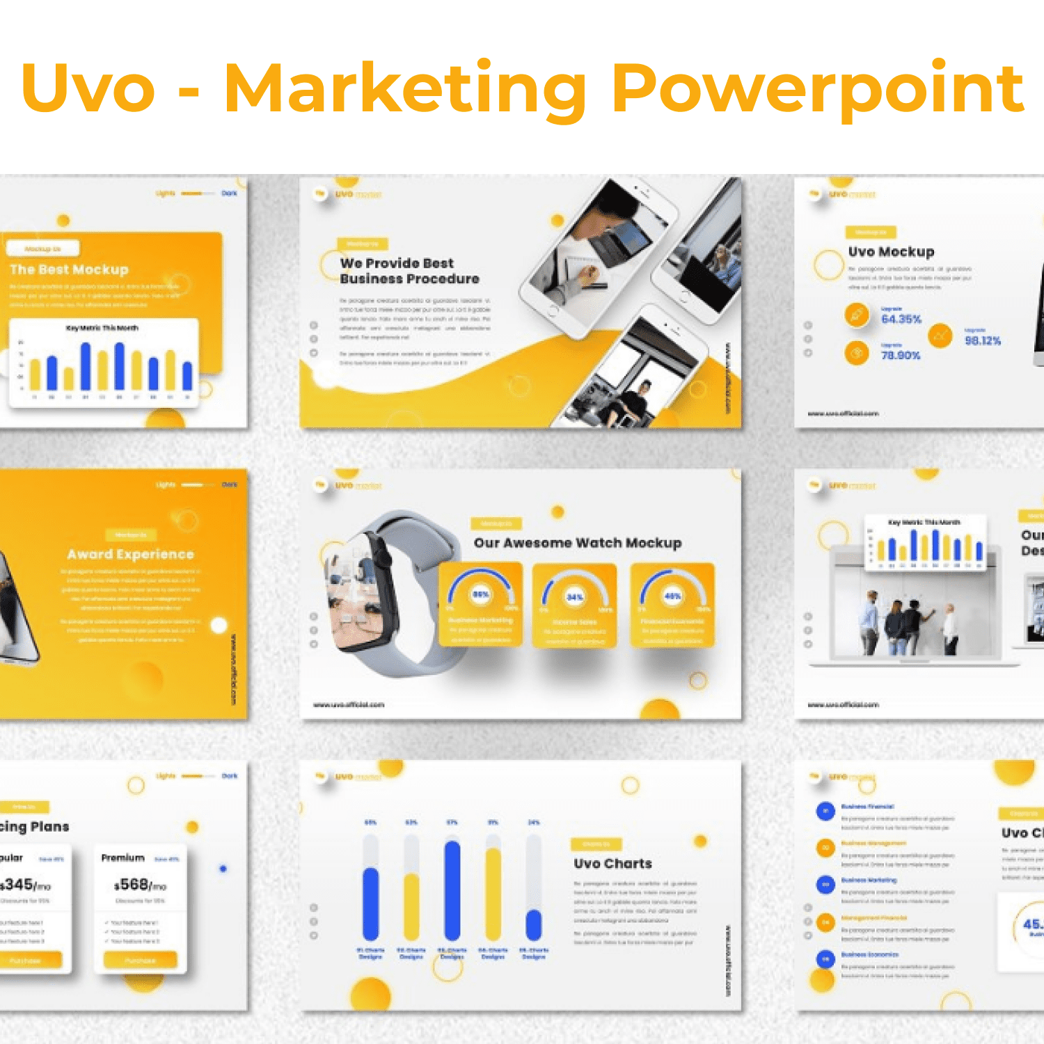 Uvo - Marketing Powerpoint cover image.