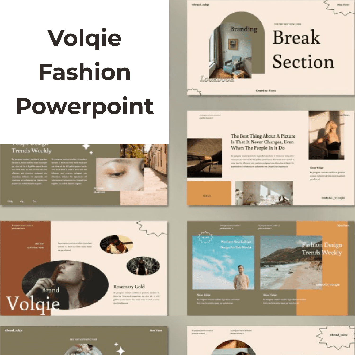 Volqie - Fashion Powerpoint cover image.