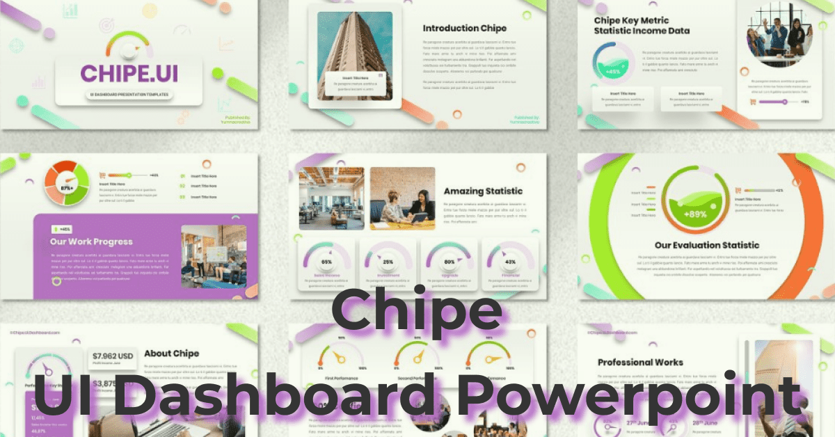 Colorful template for creative presentations.