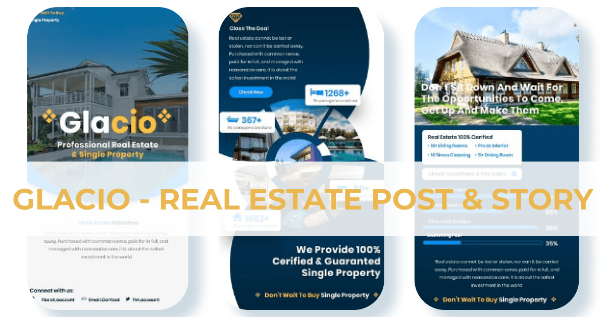 Modern and cool template for real estate post.