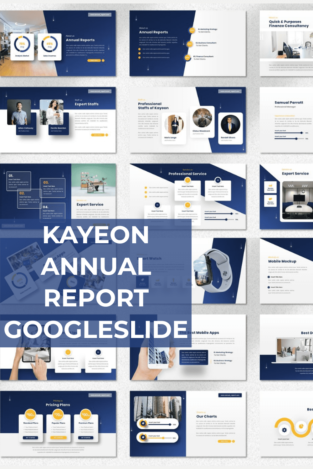 Kayeon - Annual Report Googleslide Pinterest.