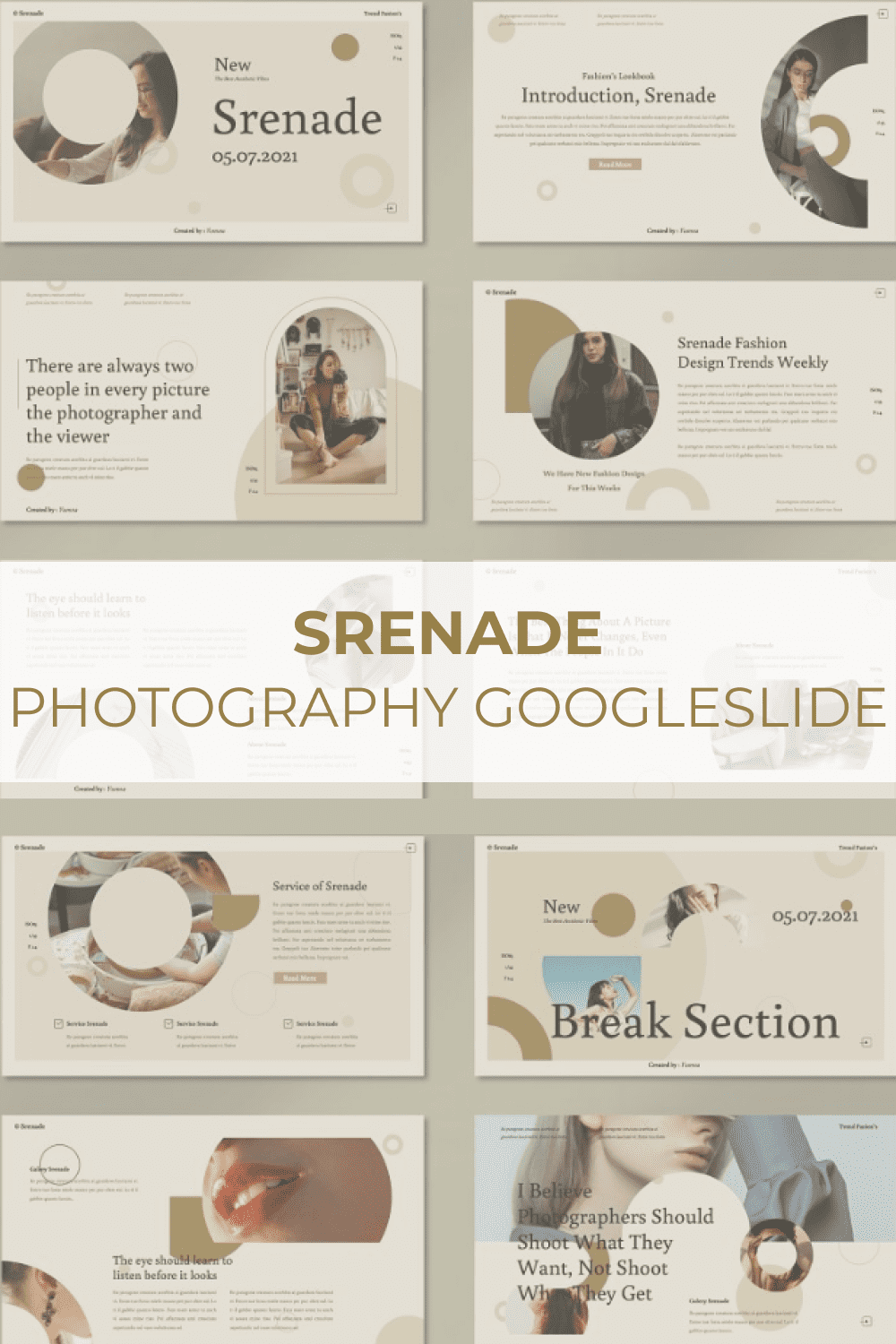 Srenade - Photography Googleslide pinterest.