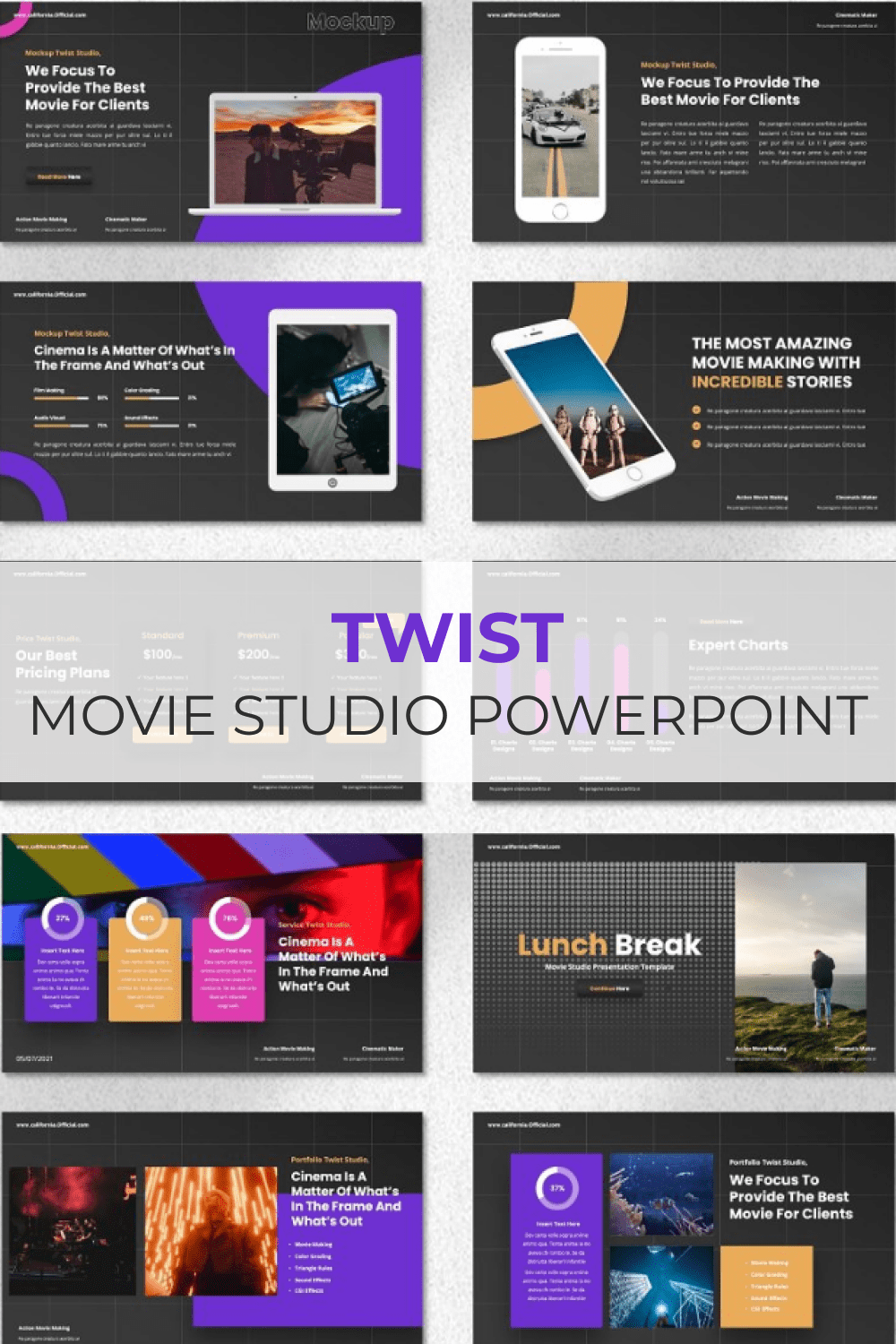 Twist - Movie Studio Powerpoint Pinterest.