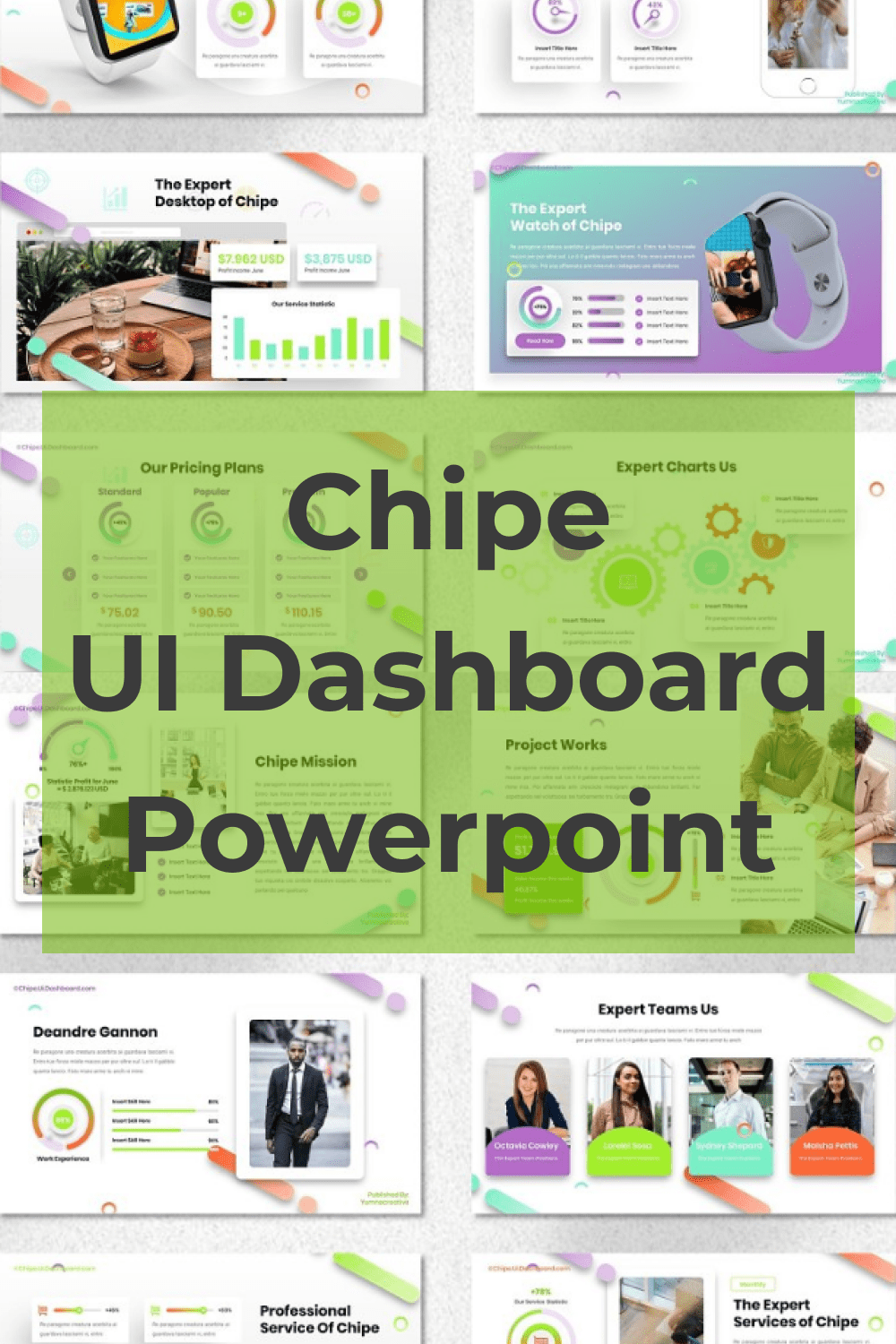 Chipe - UI Dashboard Powerpoint Pinterest.