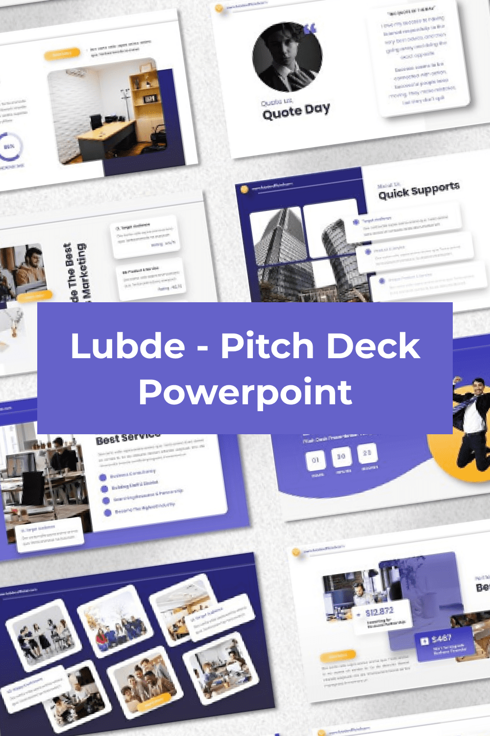 Lubde - Pitch Deck Powerpoint Pinterest.