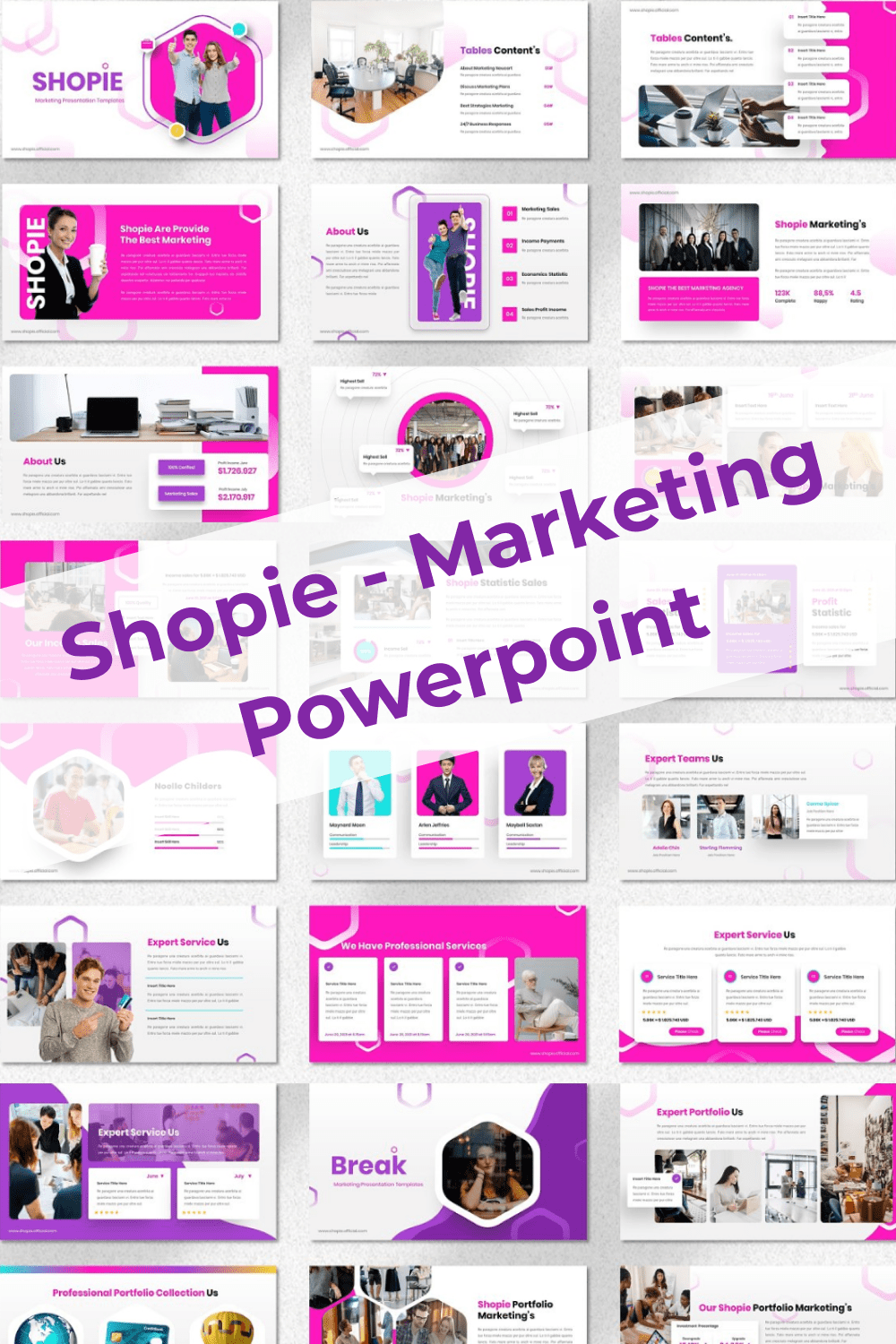 Pink template for creative and modern topics.