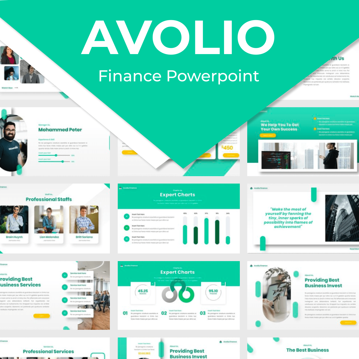 Avolio Finance Powerpoint main cover.