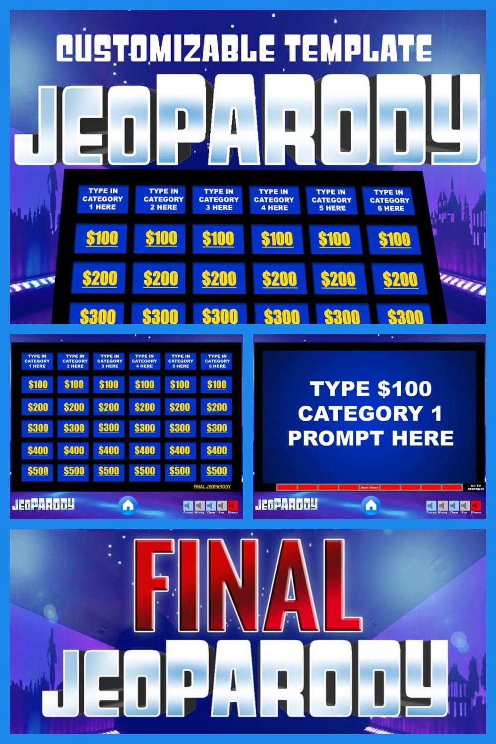 Classic blue template for slot machines.