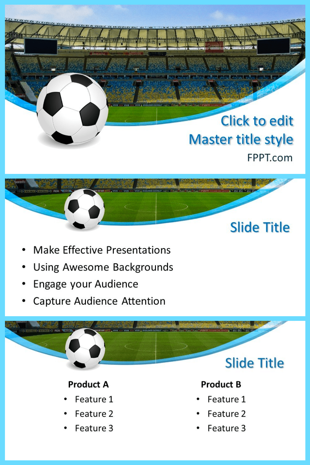 Soccer stadium powerpoint template.