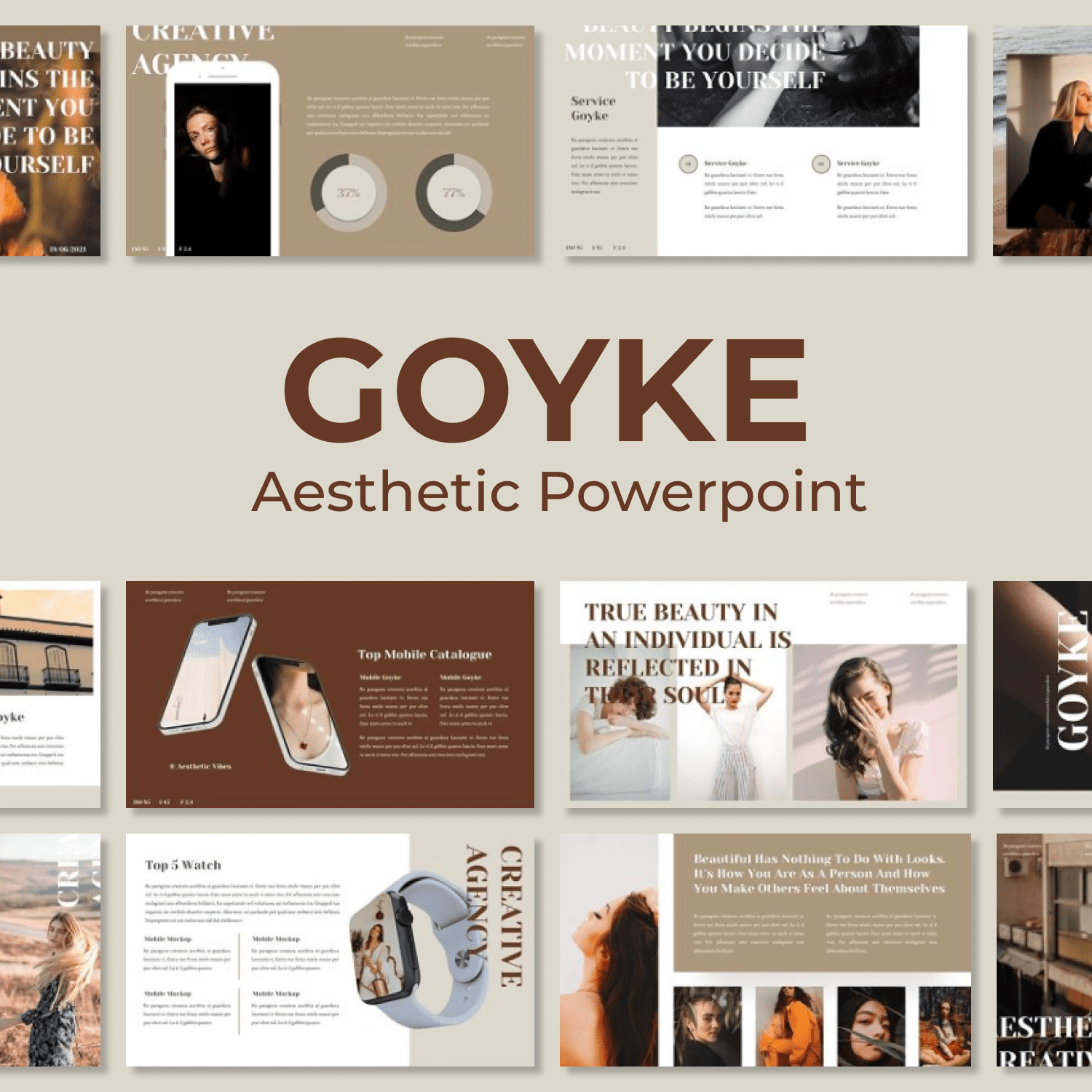 Goyke Aesthetic Powerpoint main cover.