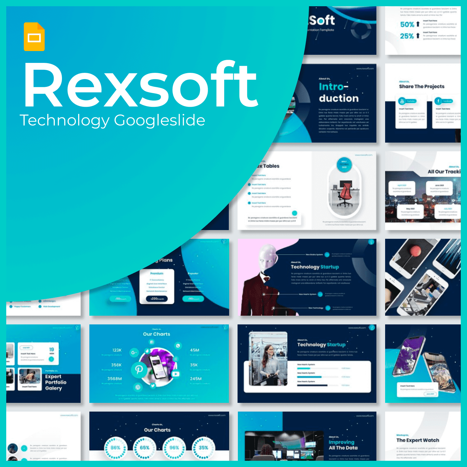Rexsoft Technology Googleslide main cover.
