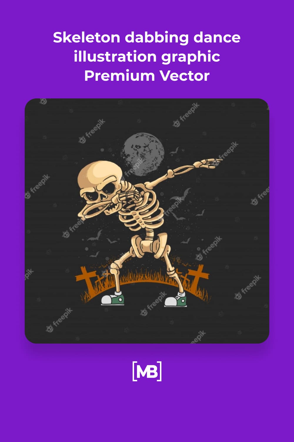 1 Skeleton dabbing dance illustration graphic Premium Vector