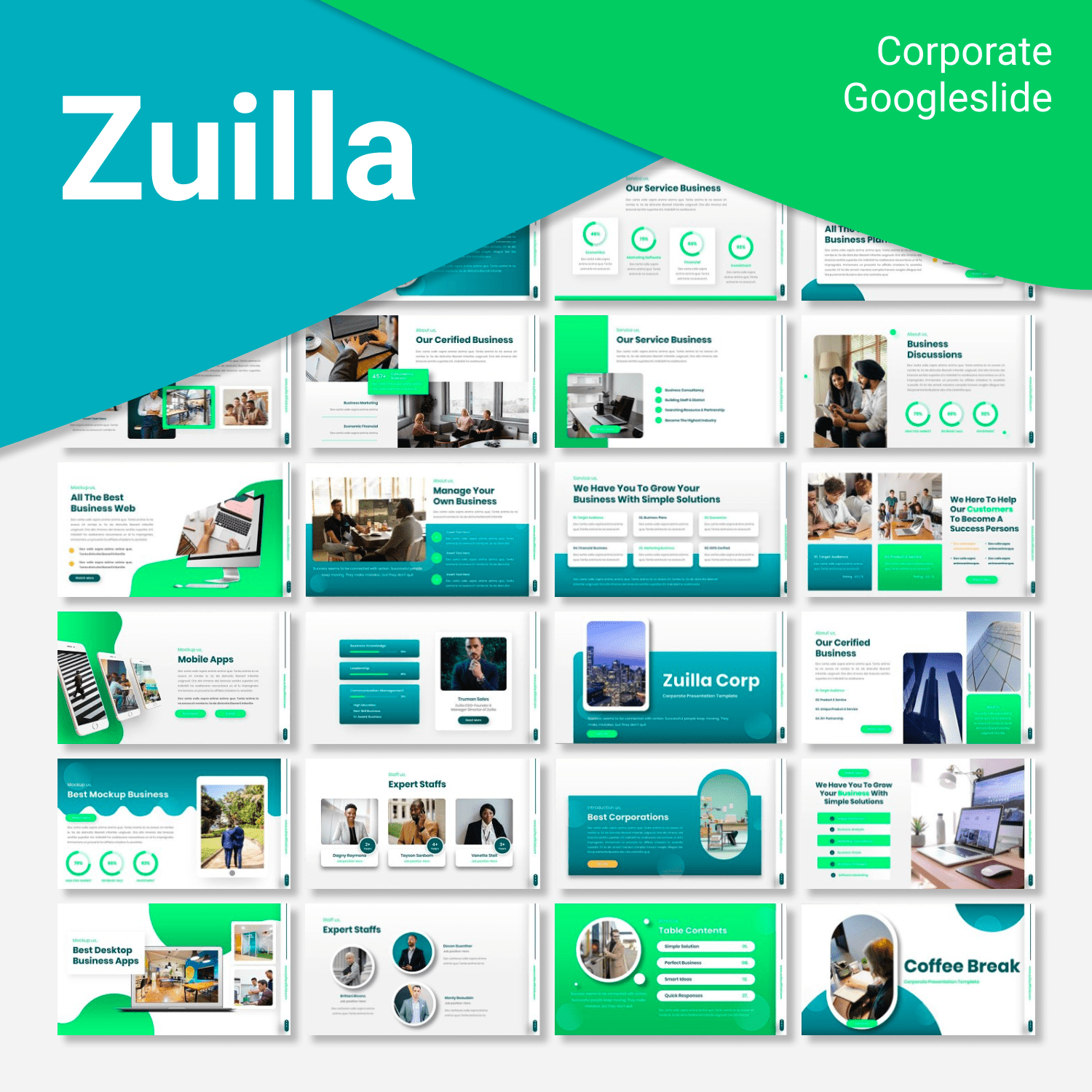 Zuilla Corporate Googleslide main cover.