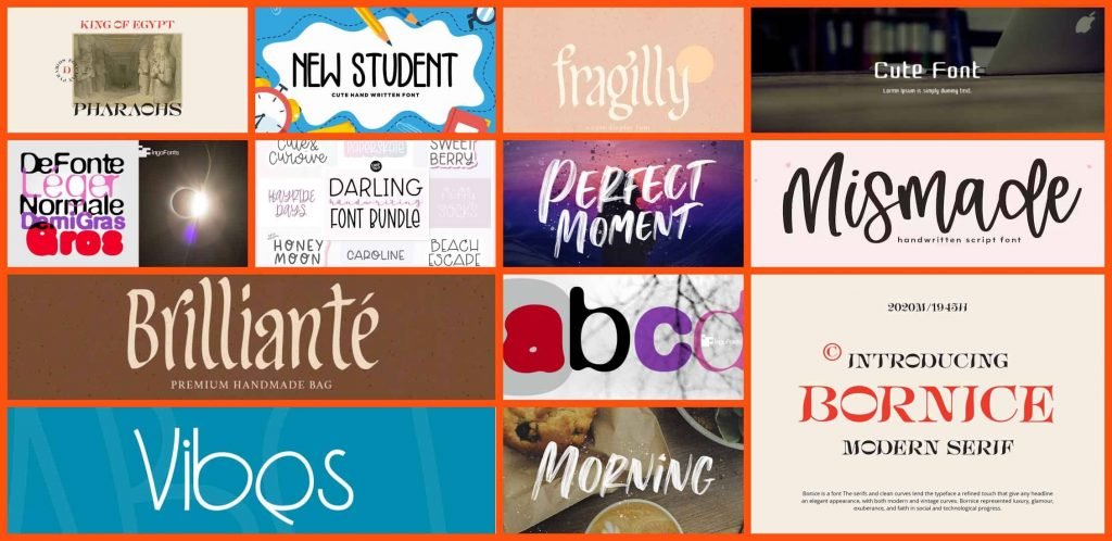 10 Best Cute Fonts for Android Example.