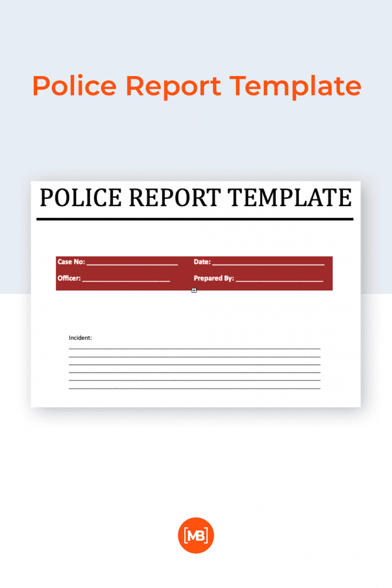 10 Police Report Template 768x1152 