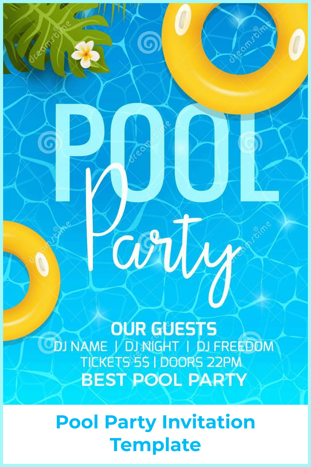 Oh this is an invitation for a fun and elite pool party.