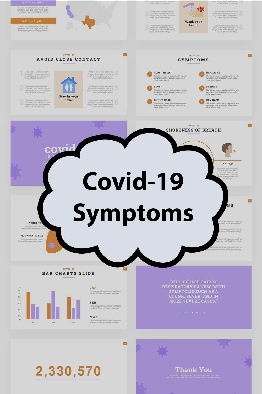 Covid-19 Symptoms PowerPoint Pinterest.