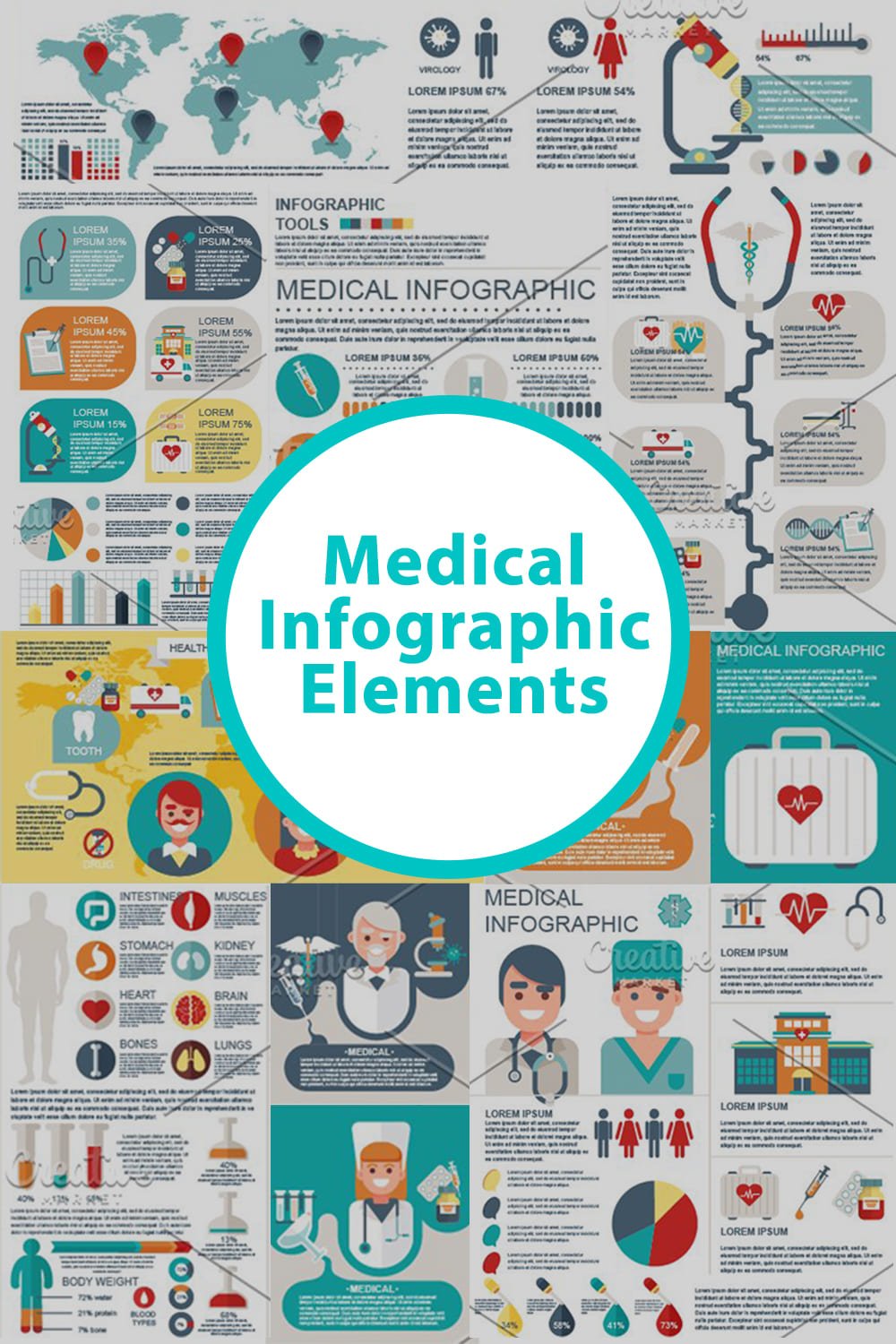 Medical Infographic Elements Pinterest.