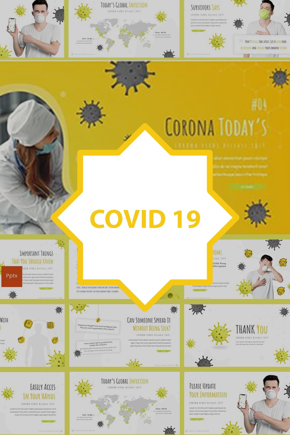 Covid 19 - Powerpoint Template Pinterest.