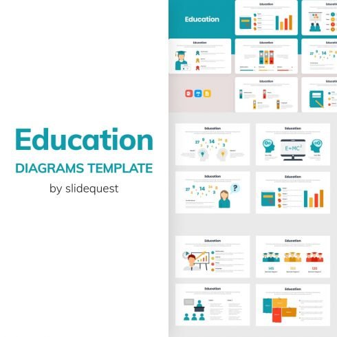 Education Diagrams Template main cover.