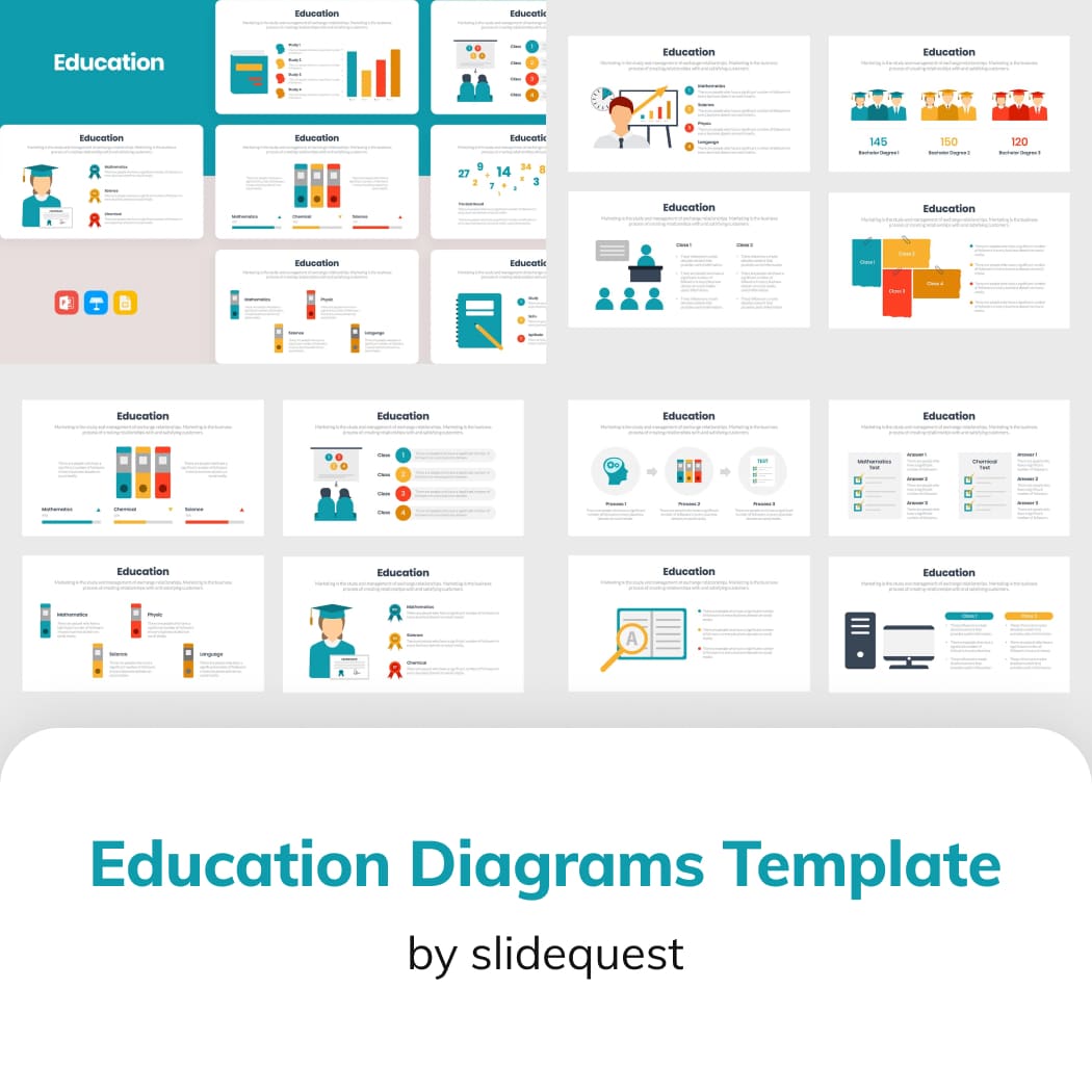 Education Diagrams Template cover image.