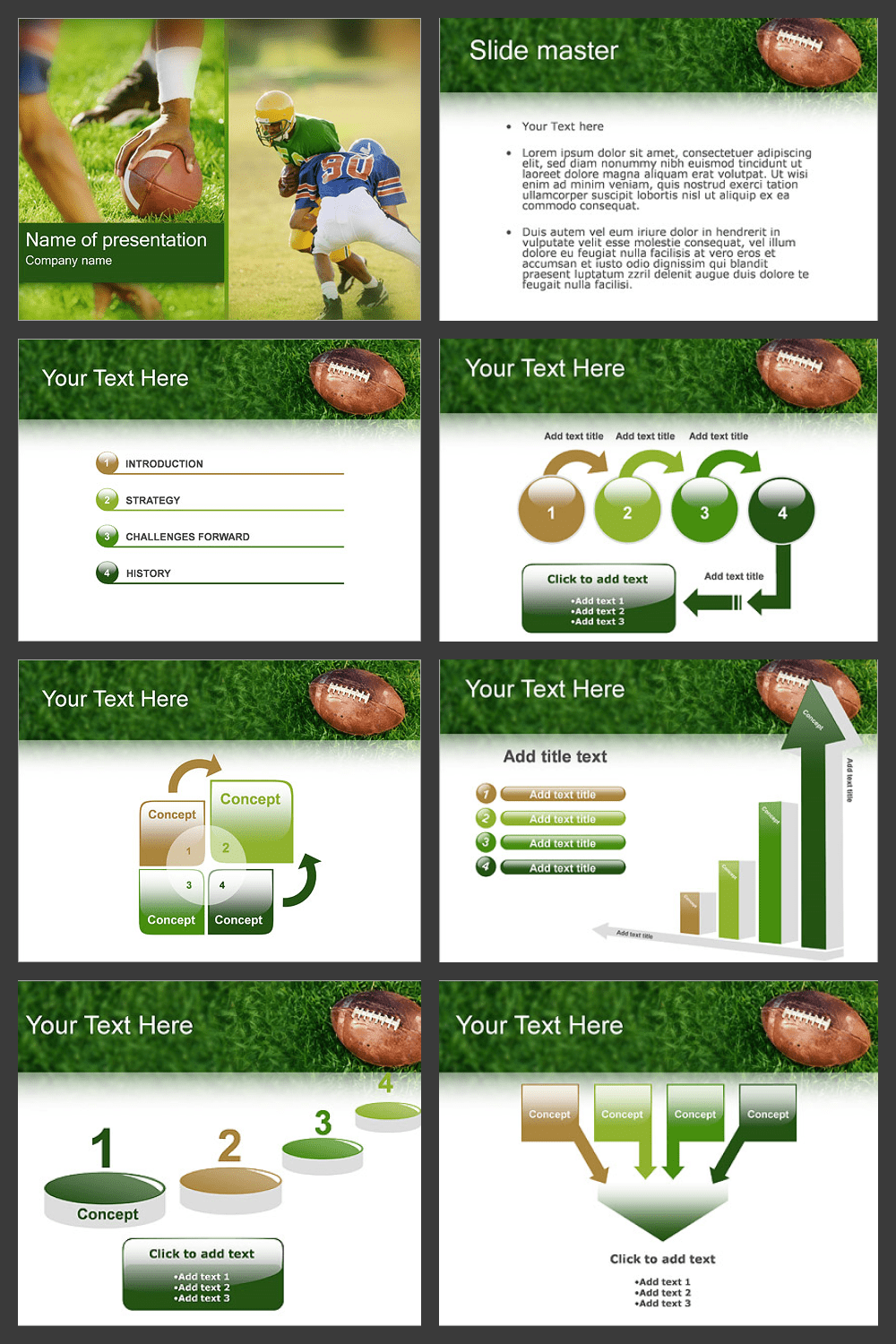 American football powerpoint template.