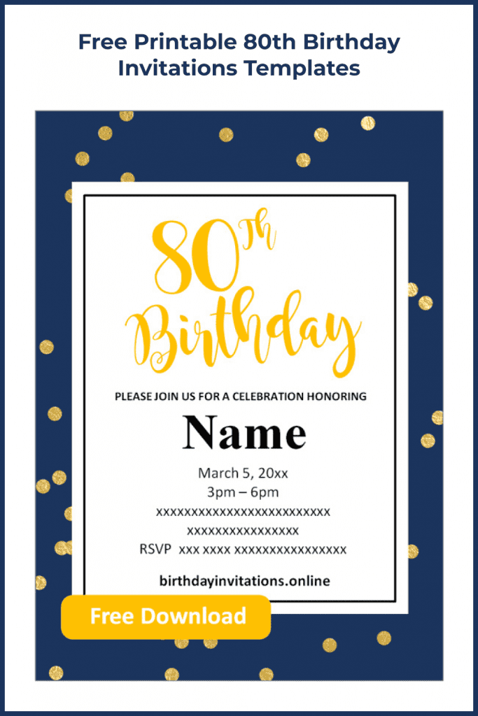 10+ Best 80th Birthday Invitations for 2021: Free and Premium Options