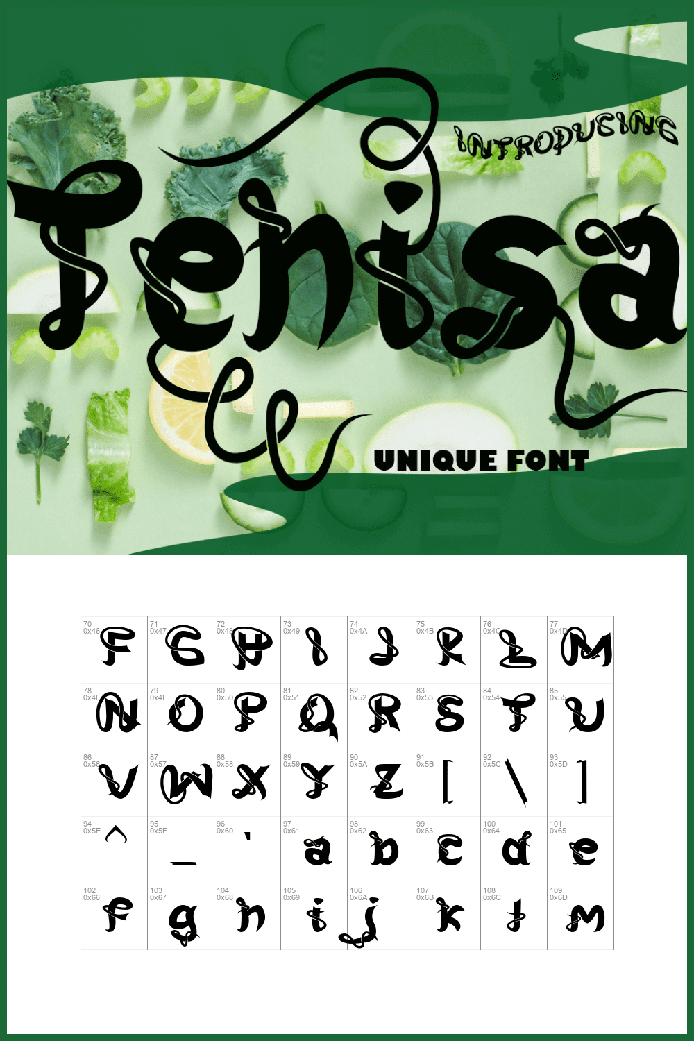 A font with many plant plexuses.