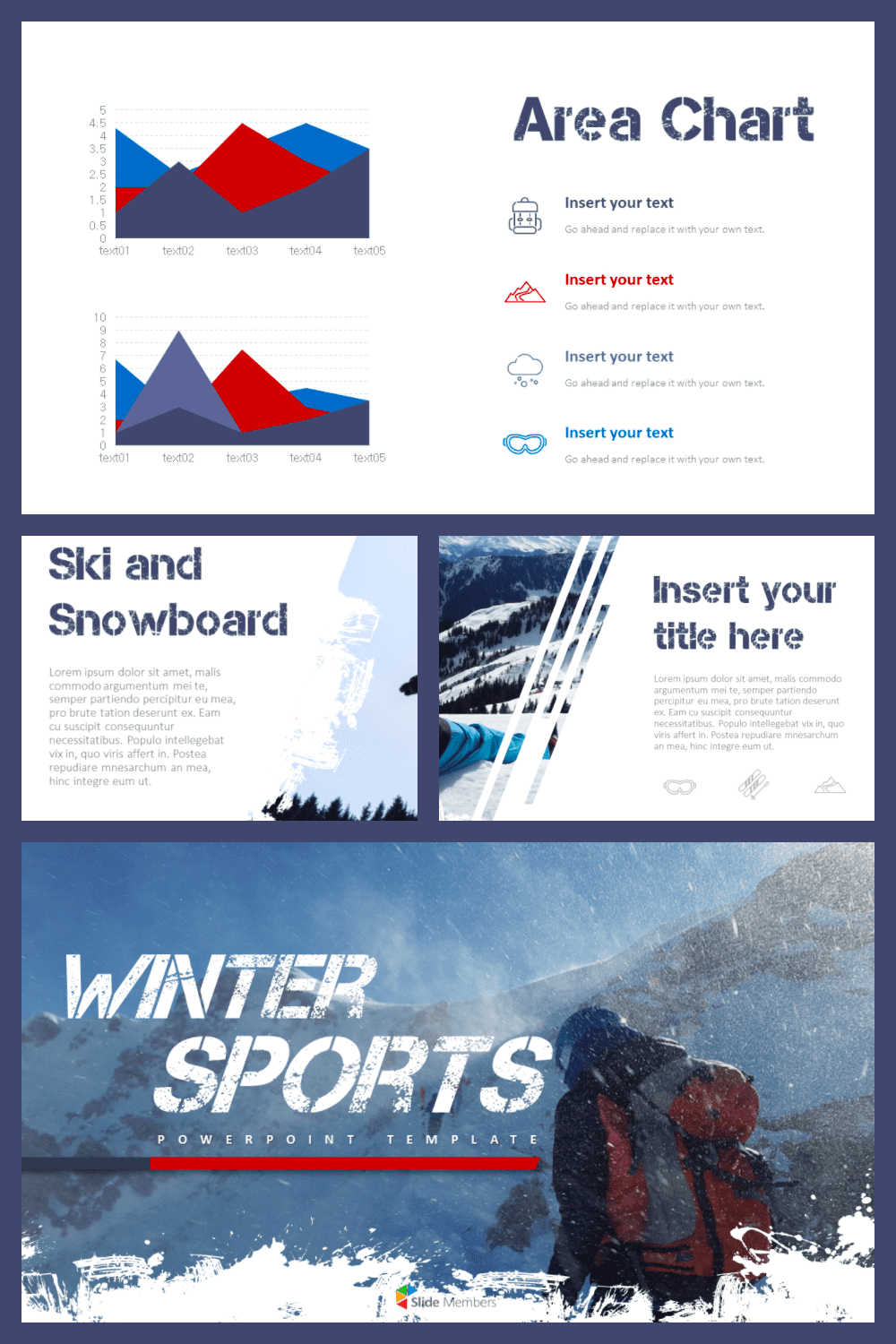 Winter sports template design.