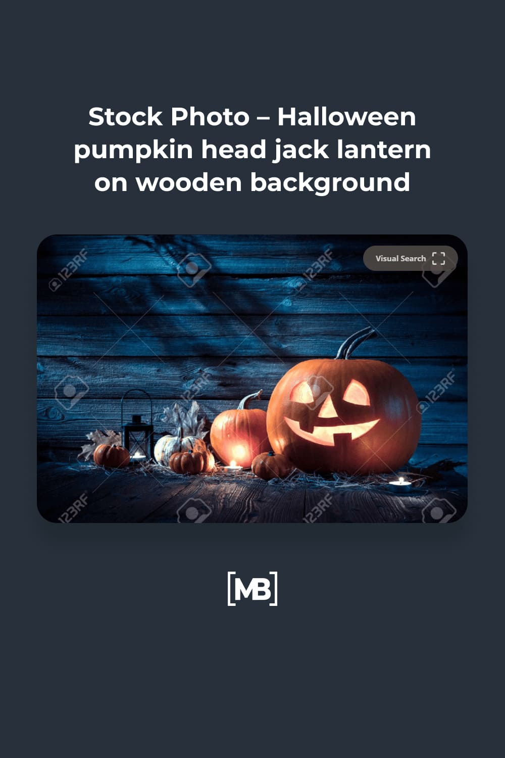 12 Stock Photo – Halloween pumpkin head jack lantern on wooden background