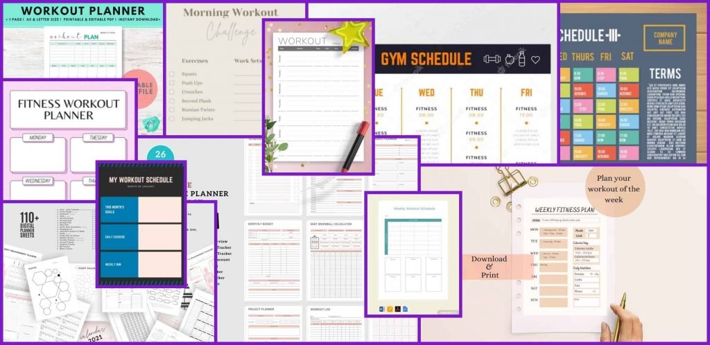 Best Workout Schedule Templates Example.
