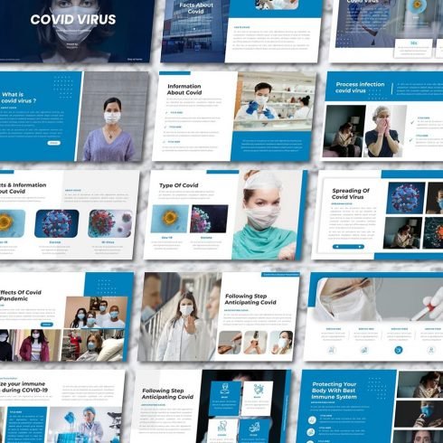 Covid Virus - Medical PowerPoint Template – MasterBundles