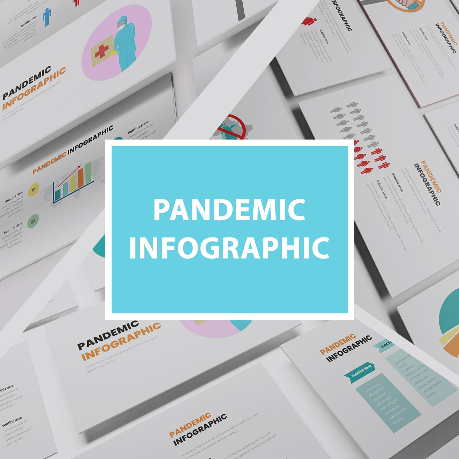 Pandemic Infographic Powerpoint main cover.