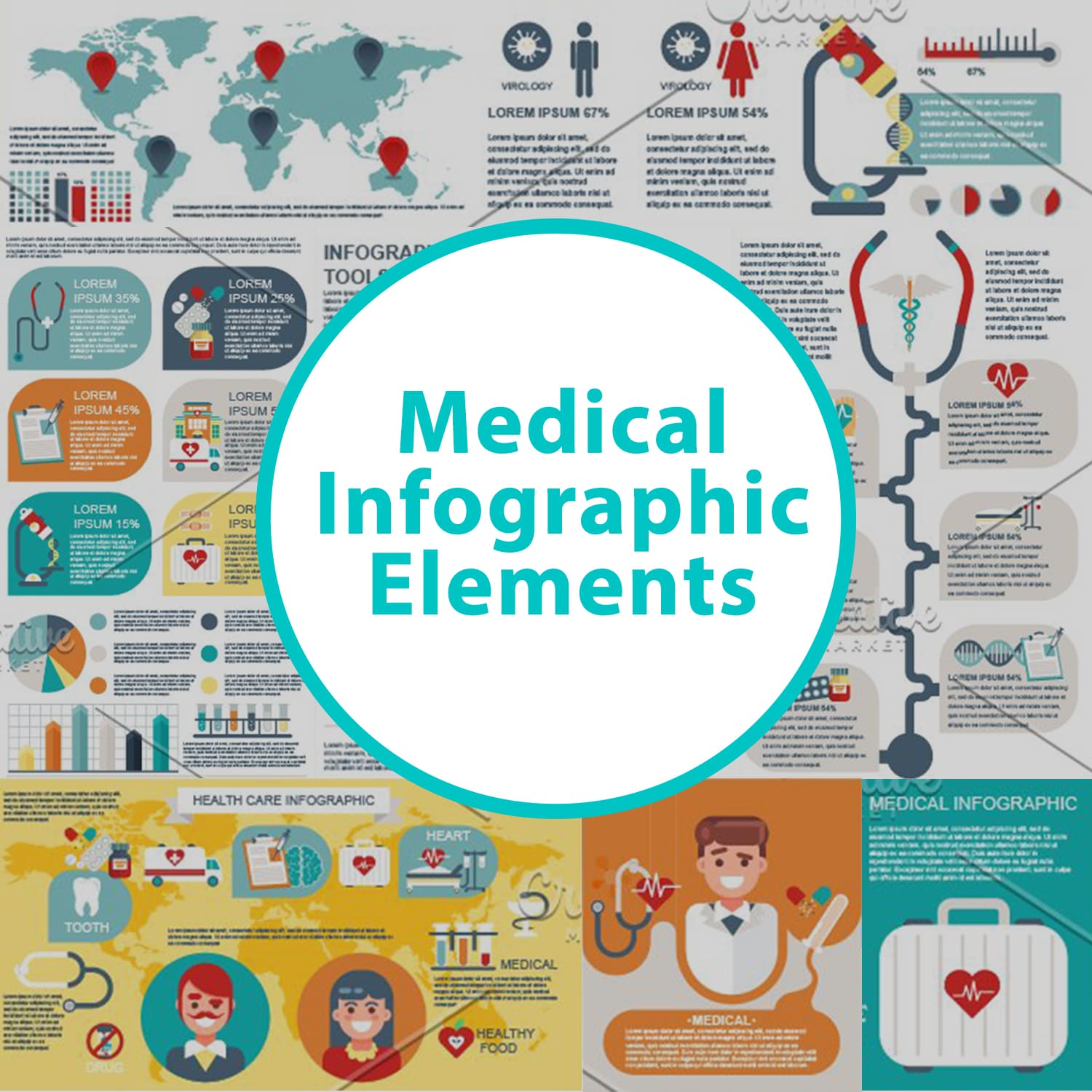 Medical Infographic Elements main cover.