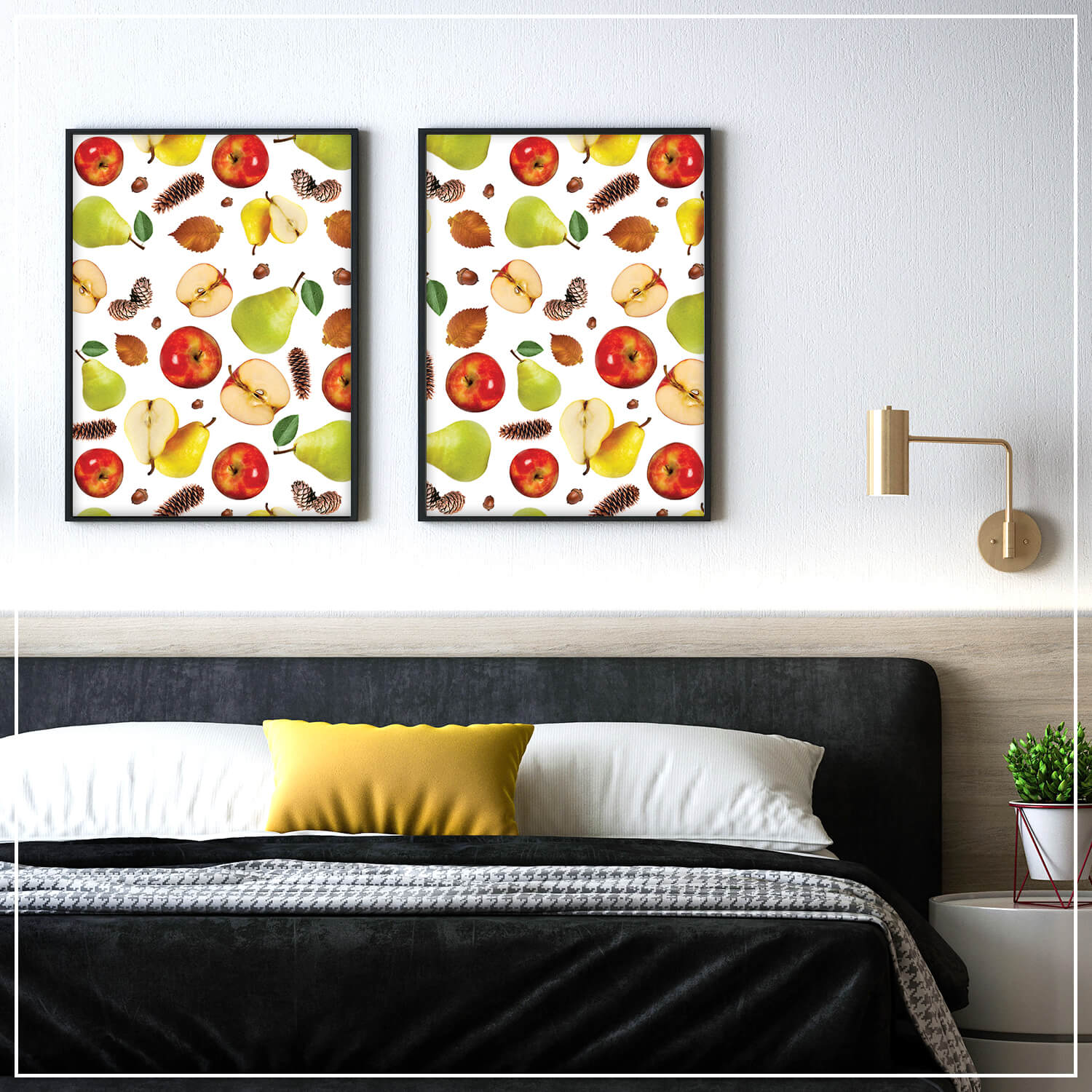 Free Pears & Apples Autumn Pattern preview image.