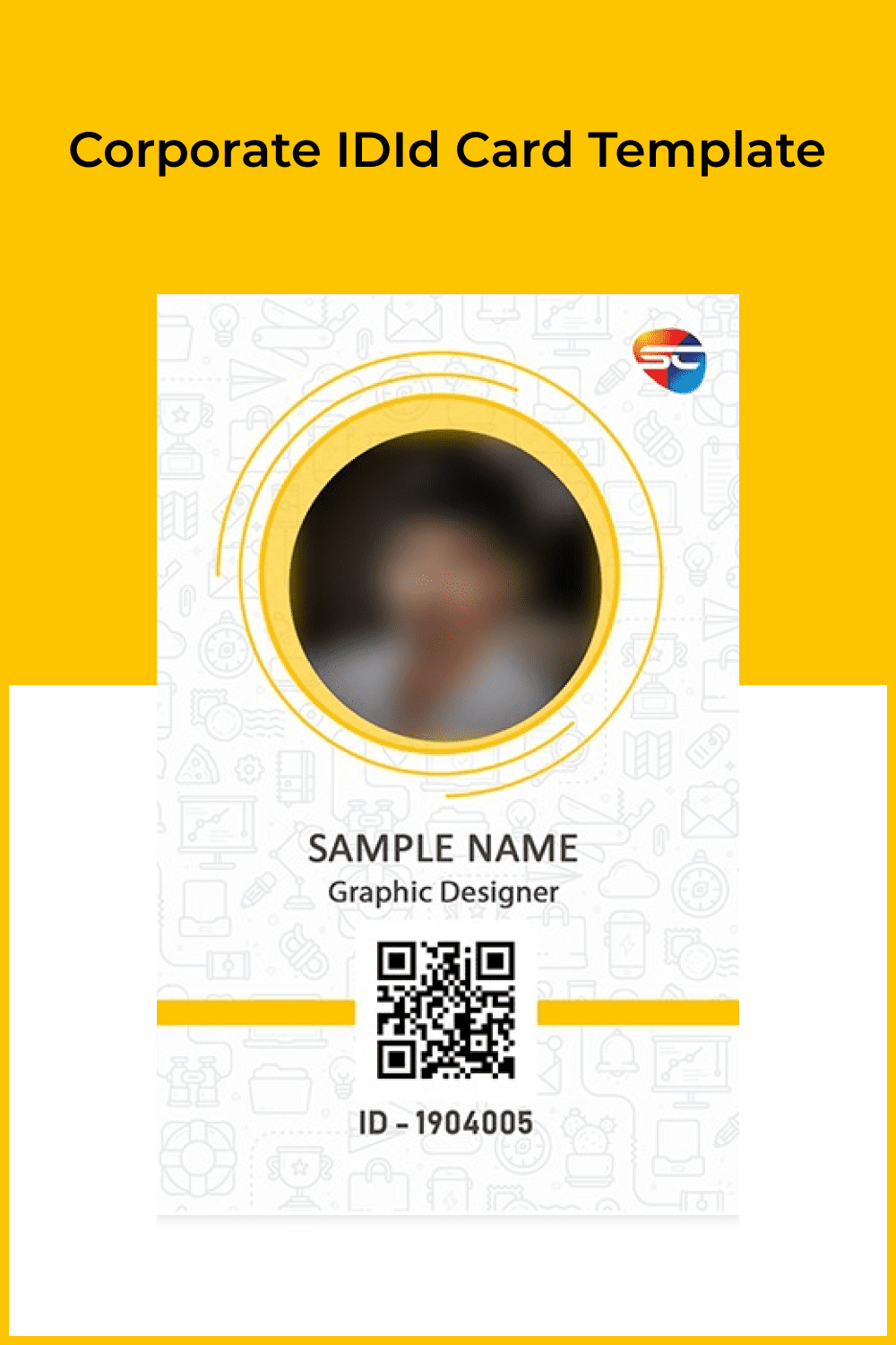 Light template with small details on the background and a yellow circle.