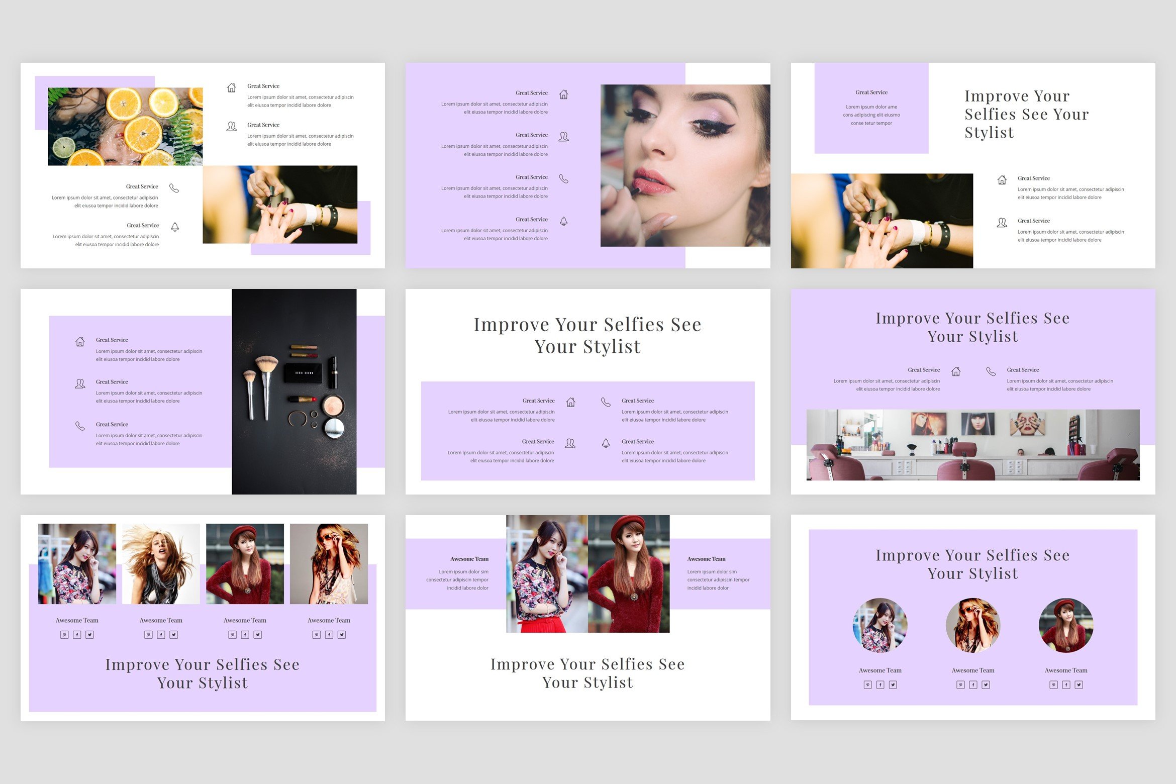Template convenient to fashion and beauty industries.