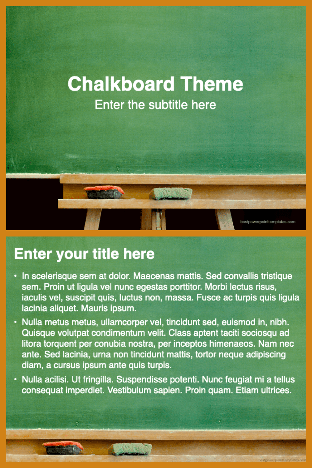 Chalkboard keynote template.