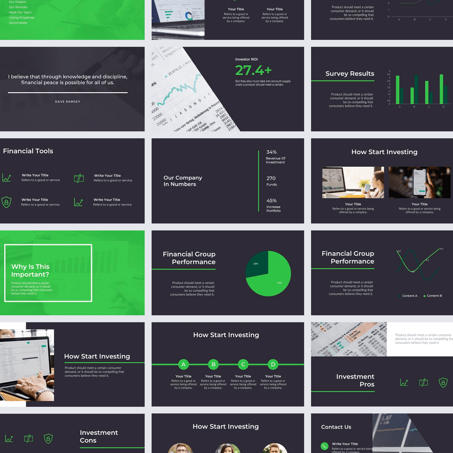 Explans Finance PowerPoint Template cover image.