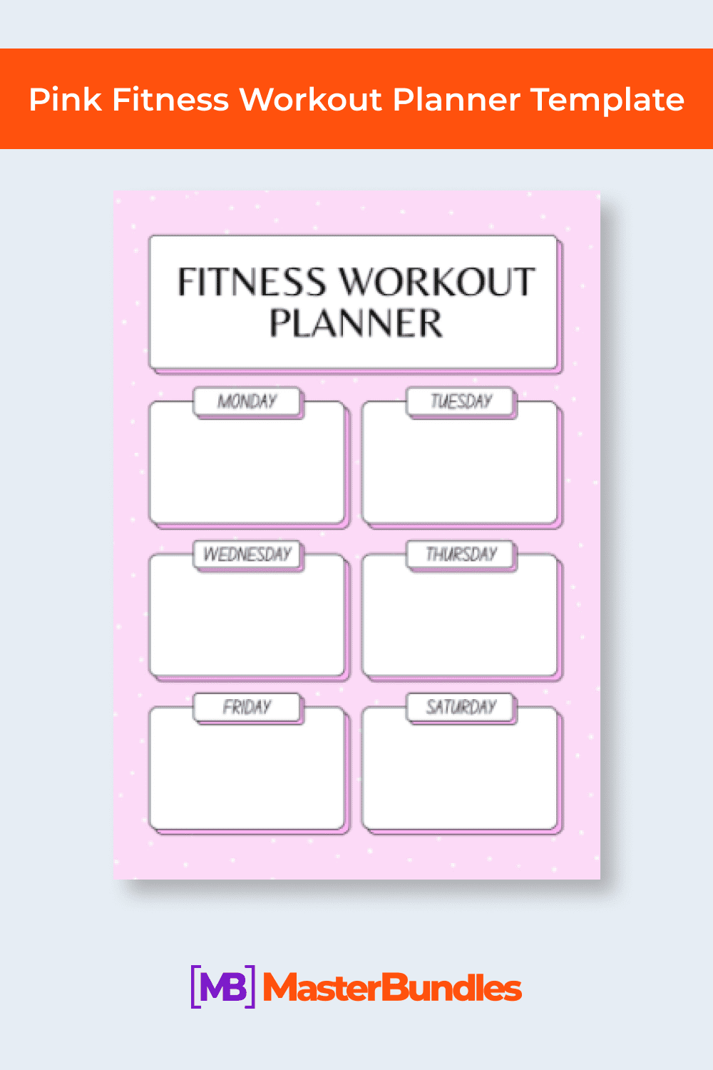 You can plan your fitness time with this beautiful planner.