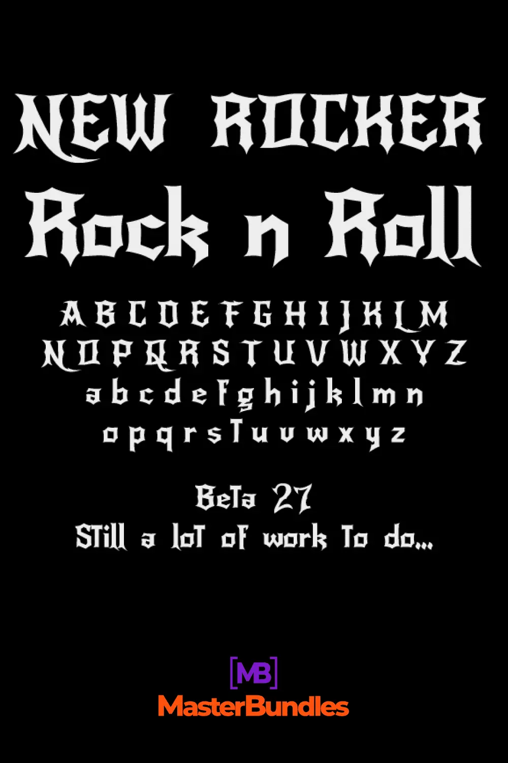 Hard rock font.