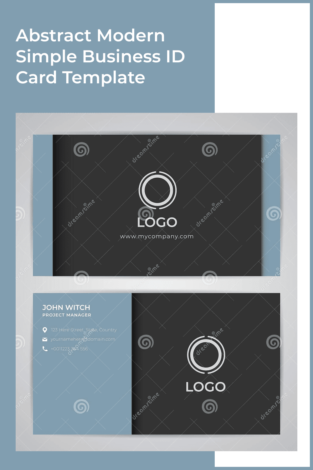 A dark template for any area of ​​business.