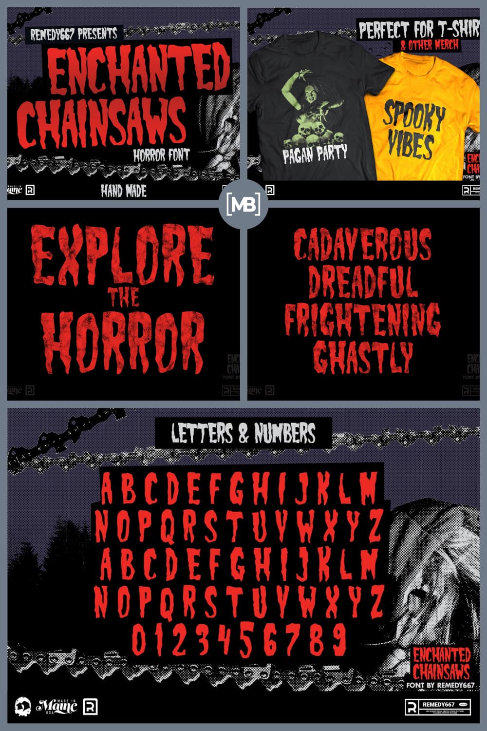 25 Enchanted Chainsaws Horror Font
