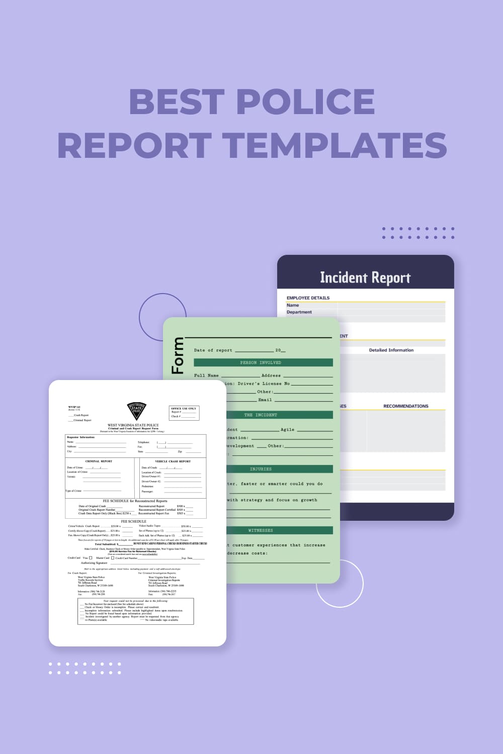 25 best police report templates for 2023 pinterest image 823.