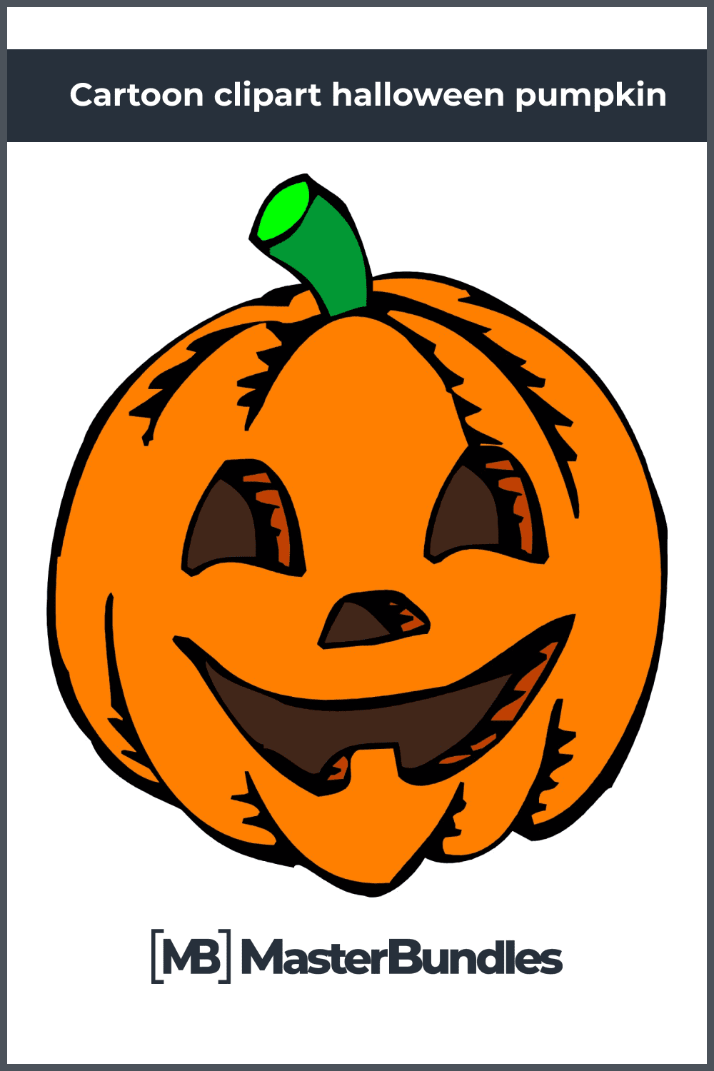 Cheerful drawn pumpkin with a great mood.