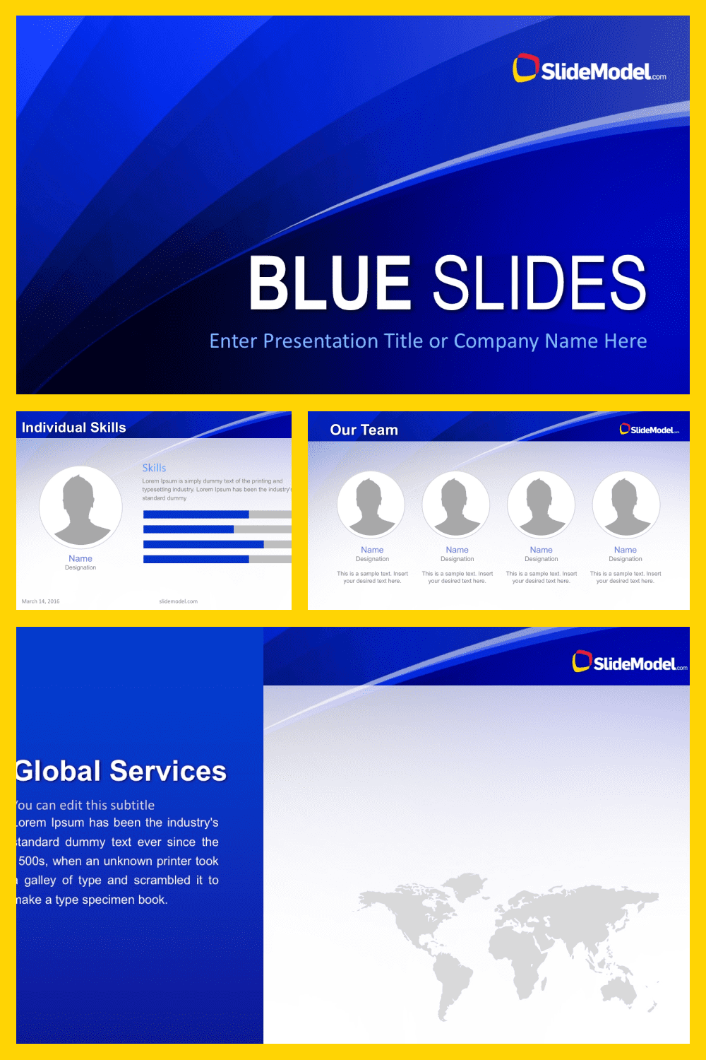 Blue Slides Powerpoint Templates.
