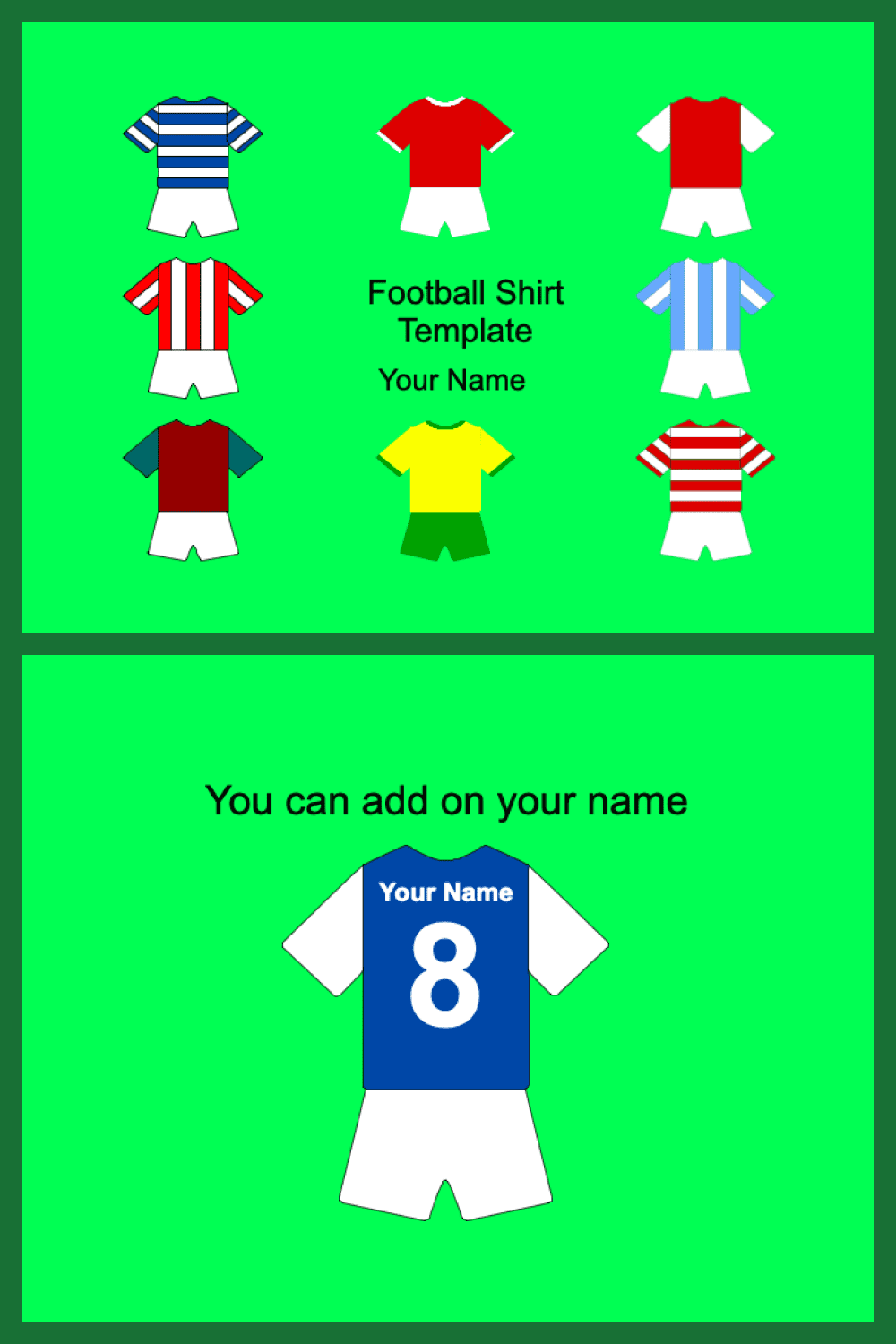 Football shirts template.